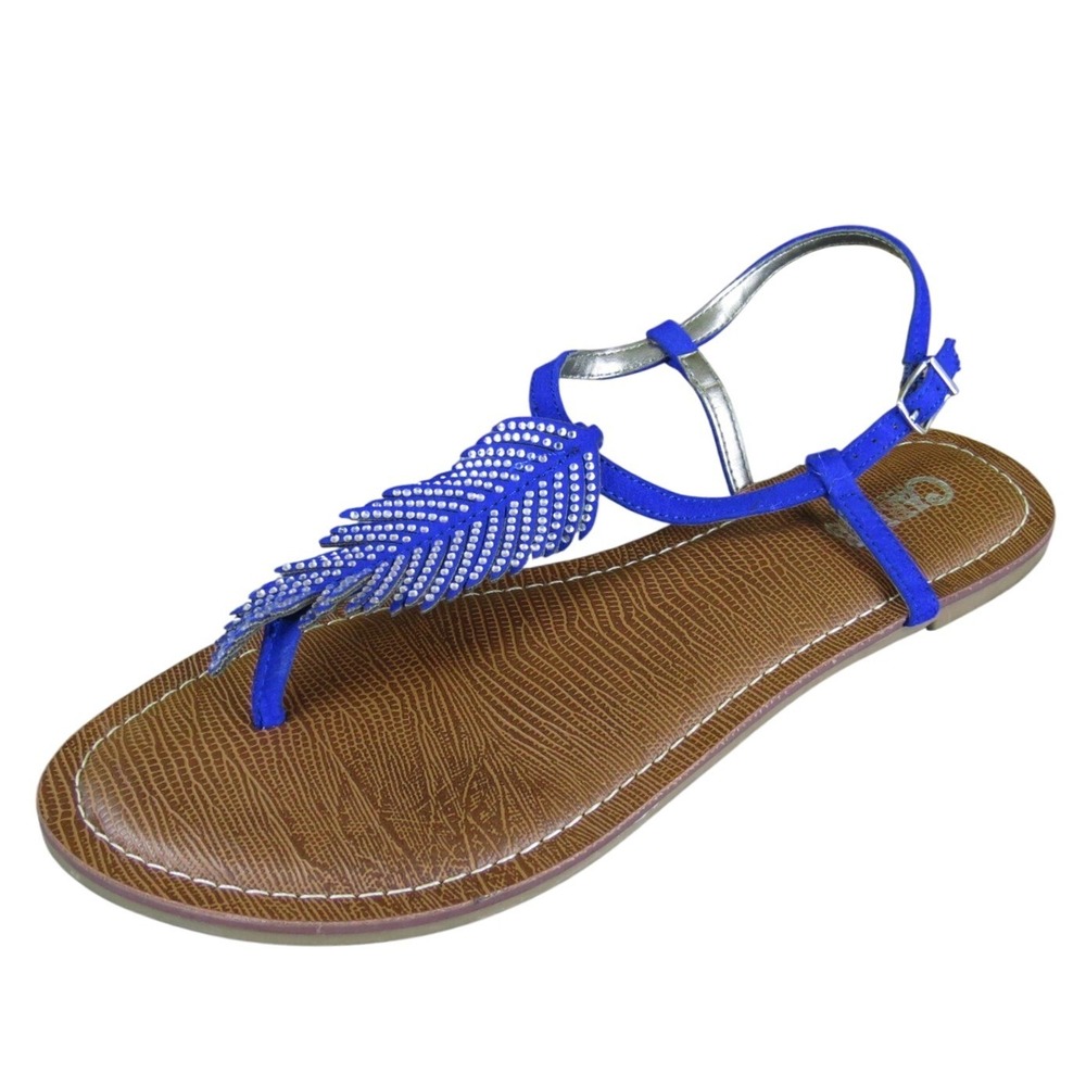 Charles by Charles David Women's Fionna T-Strap Blue Fabric 8.5 Medium Used 2025